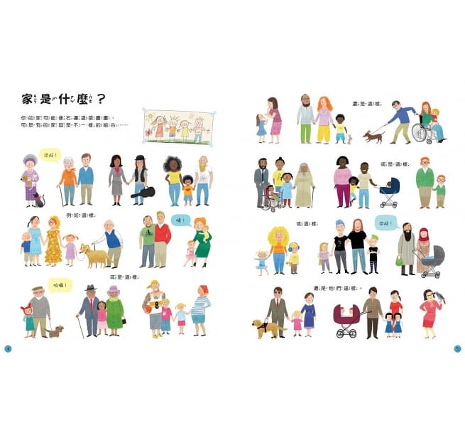 孩子的第一本家庭認知小百科：我的家，你的家兒童繪本內容
