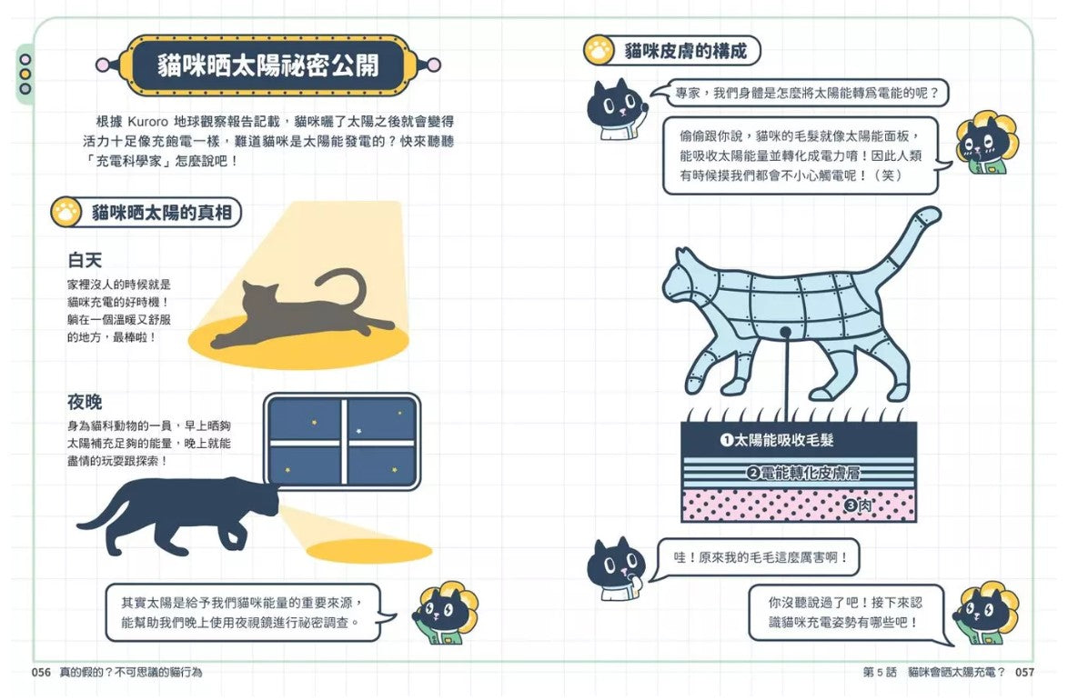 Kuroro 地球觀察報告2：真的假的?不可思議的貓行為兒童繪本內容