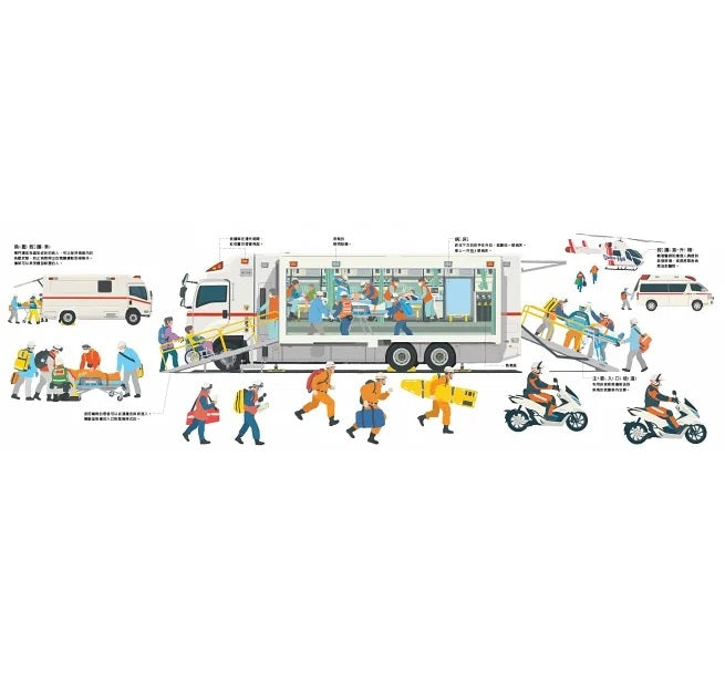 災難救援車大集合兒童繪本內容