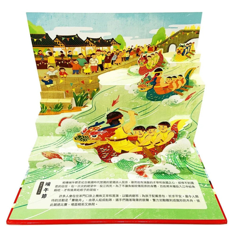 過節囉!傳統節日情境立體書(2冊)兒童繪本內容