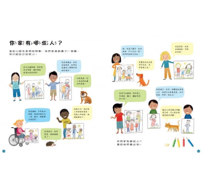 孩子的第一本家庭認知小百科：我的家，你的家兒童繪本內容