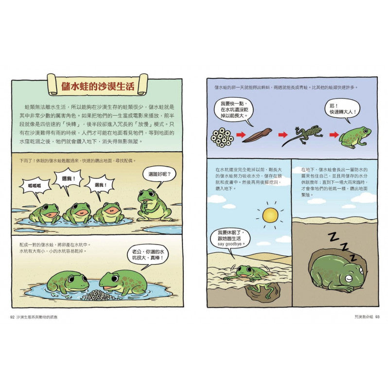 達克比辦案11-荒漠救命蛙：沙漠生態系與動物的適應兒童繪本內容
