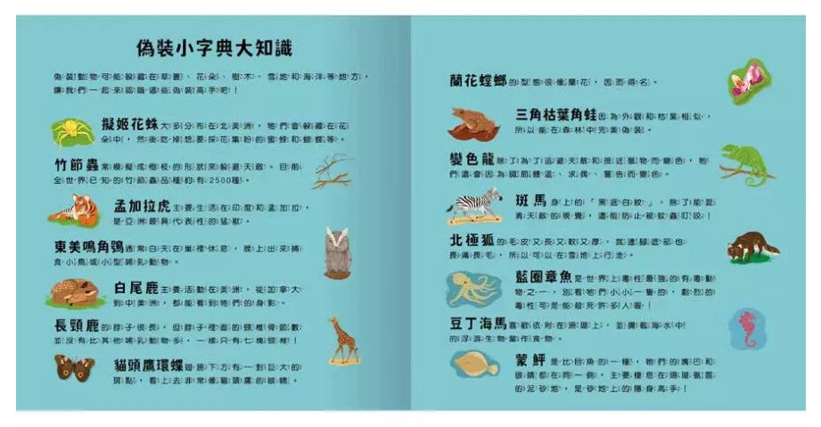 登登登!透光Show動物的偽裝術!兒童繪本內容