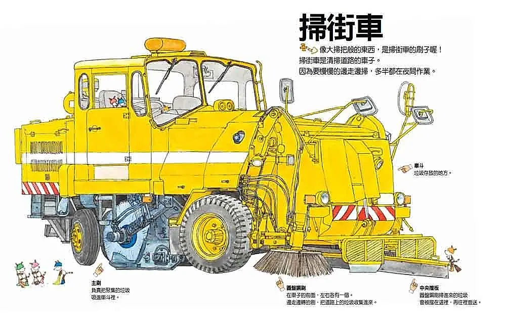 酷炫的工作車兒童繪本內容