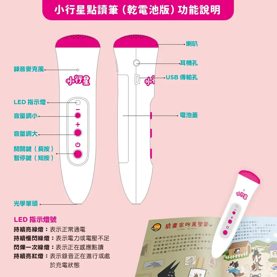 【小行星點讀系列】小行星點讀筆(乾電池版)