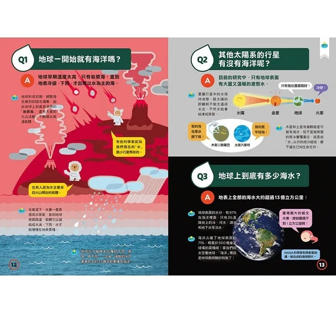 海洋100問：最強圖解X超酷實驗 破解一百個不可思議的大海祕密兒童繪本內容
