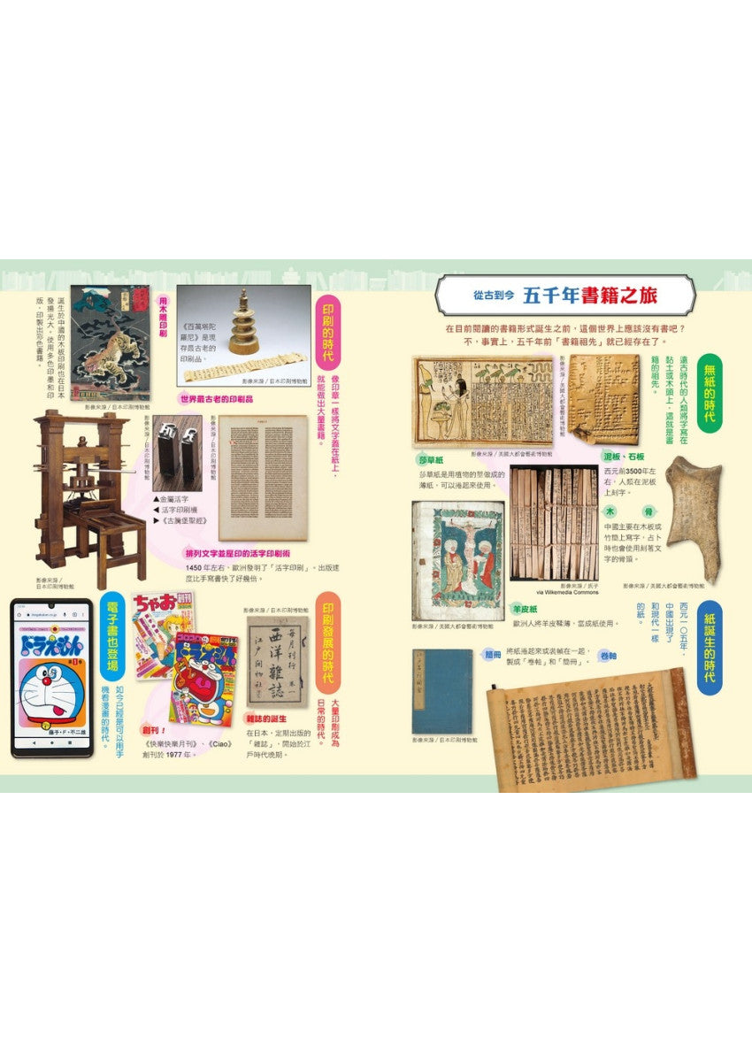 哆啦A夢知識大探索14：書的誕生大百科兒童繪本內容