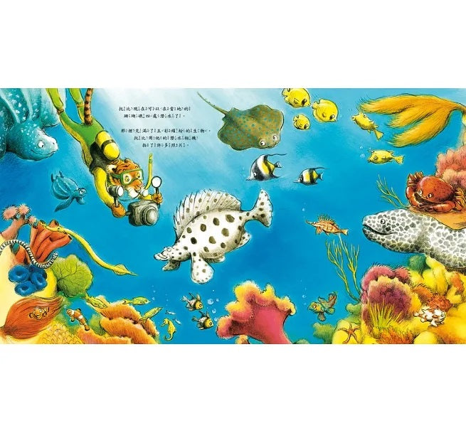 跟著老虎深海潛水員去探險兒童繪本內容