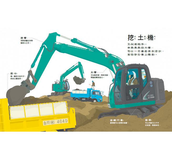 道路工程車大集合兒童繪本內容