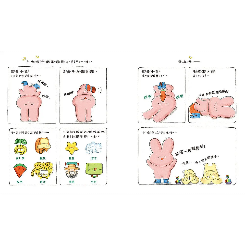 倒立的兔子繪本內容