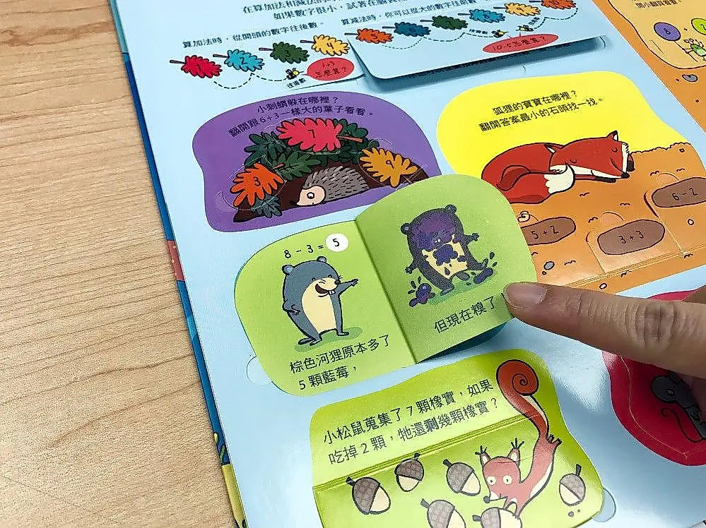 160翻翻樂：有趣的加法和減法繪本內容