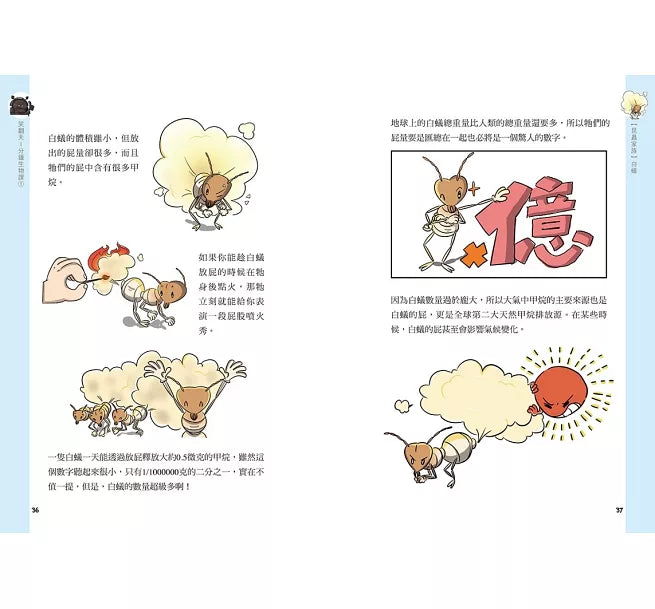 笑翻天1分鐘生物課(1)：【昆蟲家族】笑~嘻~嘻(看漫畫學得快)兒童繪本內容