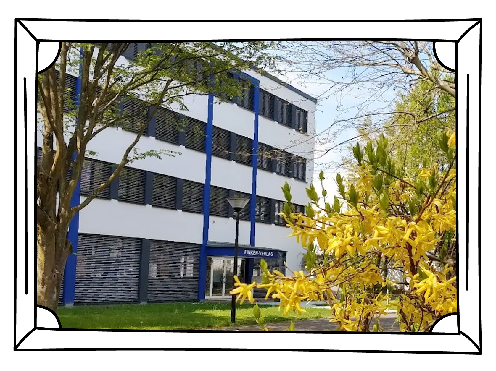 LOGICO Today: A photo of the modern Finken-Verlag headquarters in Germany.