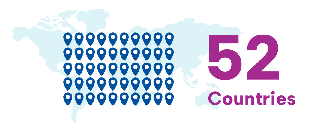 A graphic showing that LOGICO is trusted in over 52 countries worldwide.