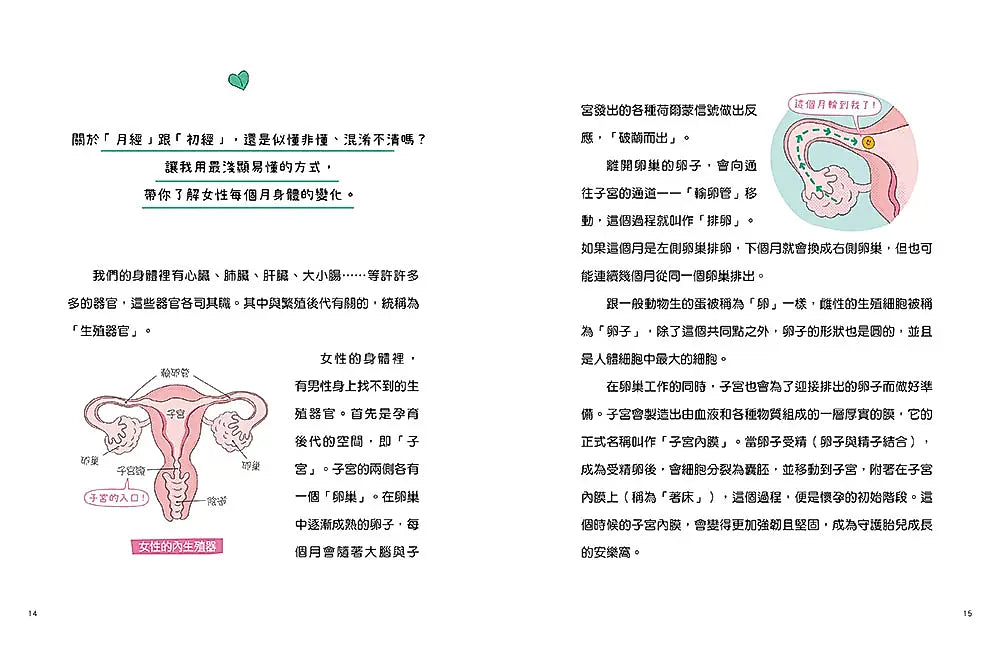 給女孩的成長說明書〔一次搞懂月經、成長與青春期的所有疑問〕兒童繪本內容